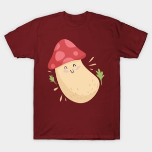 Cute Mushroom Design T-Shirt